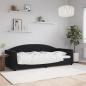 Preview: ARDEBO.de - Tagesbett Schwarz 90x190 cm Samt