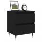 Preview: Nachttische 2 Stk. Schwarz 40x35x50 cm Holzwerkstoff