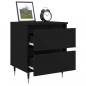 Preview: Nachttische 2 Stk. Schwarz 40x35x50 cm Holzwerkstoff