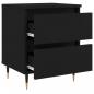 Preview: Nachttische 2 Stk. Schwarz 40x35x50 cm Holzwerkstoff