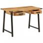 Preview: Schreibtisch mit Schubladen 105x55x70 cm Massivholz Mango Eisen