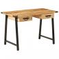 Preview: Schreibtisch mit Schubladen 105x55x70 cm Massivholz Mango Eisen