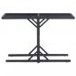 Preview: 3-tlg. Garten-Essgruppe Poly Rattan und Hartglas Schwarz