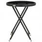Preview: 3-tlg. Bistro-Set Poly-Rattan und Hartglas Schwarz