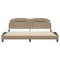 Preview: Bettgestell mit Kopfteil Cappuccino-Braun 200x200 cm Kunstleder