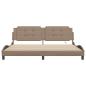 Preview: Bettgestell mit LED Cappuccino-Braun 200x200 cm Kunstleder
