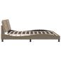 Preview: Bettgestell mit LED Cappuccino-Braun 200x200 cm Kunstleder