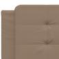 Preview: Bettgestell mit LED Cappuccino-Braun 200x200 cm Kunstleder