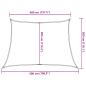 Preview: Sonnensegel 160 g/m² Trapezform Gelb 4/5x3 m HDPE