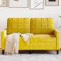 Preview: ARDEBO.de - 2-Sitzer-Sofa Gelb 120 cm Samt