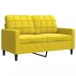 Preview: 2-Sitzer-Sofa Gelb 120 cm Samt