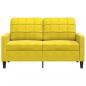 Preview: 2-Sitzer-Sofa Gelb 120 cm Samt