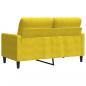 Preview: 2-Sitzer-Sofa Gelb 120 cm Samt