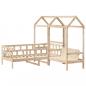 Preview: Tagesbett Set mit Dach 90x190 cm Massivholz Kiefer