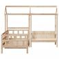 Preview: Tagesbett Set mit Dach 90x190 cm Massivholz Kiefer