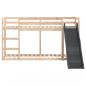 Preview: Etagenbett mit Rutsche und Leiter 90x200 cm Massivholz Kiefer