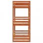Preview: Dreifach-Etagenbett Wachsbraun 90x200 cm Massivholz Kiefer
