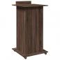 Preview: Rednerpult mit Rollen & Schublade Braun Eiche-Optik 55x55x107cm