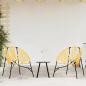 Preview: Gartenstuhl in Ei-Form Schwarz und Gelb Poly Rattan