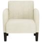 Preview: Sessel mit Armlehnen Creme 54 cm Samt