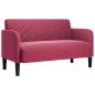 Preview: Zweisitzer-Sofa Weinrot 109 cm Samt