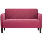 Preview: Zweisitzer-Sofa Weinrot 109 cm Samt