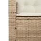 Preview: Gartensofa in L-Form mit Tisch und Kissen Beige Poly Rattan