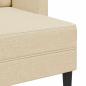 Preview: 2-Sitzer-Sofa mit Chaiselongue L-Form Creme 125 cm Stoff