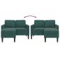 Preview: 2-Sitzer-Sofa mit Chaiselongue L-Form Dunkelgrün 125 cm Samt