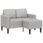 Preview: ARDEBO.de - 2-Sitzer-Sofa mit Chaiselongue L-Form Wolkengrau 125 cm Stoff