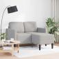 Preview: 2-Sitzer-Sofa mit Chaiselongue L-Form Wolkengrau 125 cm Stoff