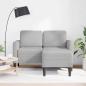 Preview: 2-Sitzer-Sofa mit Chaiselongue L-Form Wolkengrau 125 cm Stoff