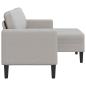 Preview: 2-Sitzer-Sofa mit Chaiselongue L-Form Wolkengrau 125 cm Stoff