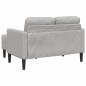 Preview: 2-Sitzer-Sofa mit Chaiselongue L-Form Wolkengrau 125 cm Stoff