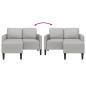 Preview: 2-Sitzer-Sofa mit Chaiselongue L-Form Wolkengrau 125 cm Stoff