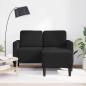 Preview: 2-Sitzer-Sofa mit Chaiselongue L-Form Schwarz 125 cm Samt