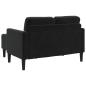 Preview: 2-Sitzer-Sofa mit Chaiselongue L-Form Schwarz 125 cm Samt