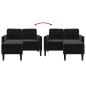 Preview: 2-Sitzer-Sofa mit Chaiselongue L-Form Schwarz 125 cm Samt