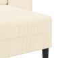 Preview: 2-Sitzer-Sofa mit Chaiselongue L-Form Creme 125 cm Leinen