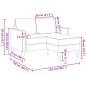 Preview: 2-Sitzer-Sofa mit Chaiselongue L-Form Creme 125 cm Leinen