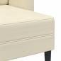 Preview: 2-Sitzer-Sofa mit Chaiselongue L-Form Creme 125 cm Kunstleder