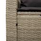Preview: 5tlg. Garten-Sofagarnitur Kissen Stapelbar Hellgrau Poly Rattan