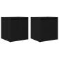 Preview: Wand-Nachttische 2 Stk. Schwarz 38x34x40 cm