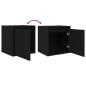 Preview: Wand-Nachttische 2 Stk. Schwarz 38x34x40 cm
