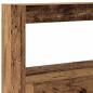 Preview: LED-Kopfteil mit Ablagen Altholz-Optik 160x17x102 cm