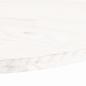 Preview: Tischplatte Weiß 110x55x2,5 cm Massivholz Kiefer Oval