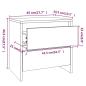 Preview: Nachttisch Betongrau 45x34,5x44,5 cm Holzwerkstoff