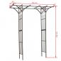 Preview: Nature Gartenbogen Metall 114x66x232 cm Schwarz