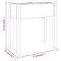 Preview: Pflanzkübel mit Einsatz Grau 71x37x76 cm Massivholz Tanne