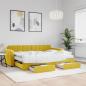 Preview: ARDEBO.de - Tagesbett Ausziehbar mit Schubladen Gelb 80x200 cm Samt
